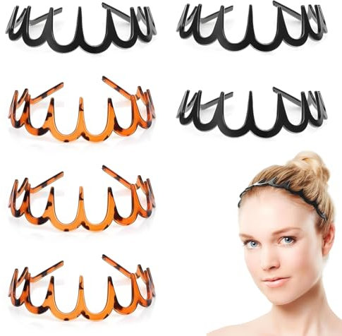 6 bandeaux en zigzag à dents de requin, peignes à cheveux, bandeaux ondulés en plastique, accessoires pour femmes, bandeaux ondulés pour filles
