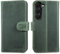 LENSUN Coque Samsung Galaxy S23 Cuir Véritable, Housse Portefeuille [RFID Blocage] Étui avec Rangements Cartes et Fermoir Magnétique pour Galaxy S23 5G - Vert Rétro