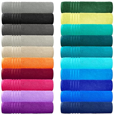 Lashuma XXL Badehandtuch 100x150 cm 100% Baumwolle - Azur Blau, London Handtuch groß, extra weich und saugfähig, Ideal für Strand und Wellness