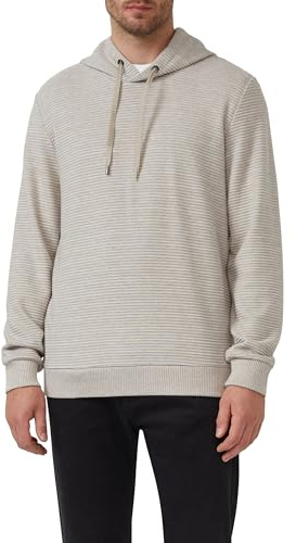 s.Oliver Herren Strick-Hoodie mit Label-Patch Sweatshirt mit Kapuze