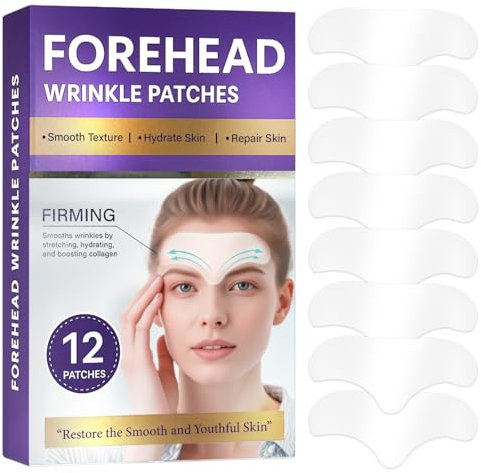 Zornesfalte Pflaster, Forehead Wrinkle Patches, Anti Wrinkle Patches with Collagen for Face Overnight to Smoothing Fine Frown Lines