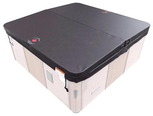 CANADIAN SPA CO. Isolierabdeckung PROLINE, 218 x 218 cm, Grau, 7,5 cm dick, Poolabdeckung eckig, Abdeckung für Whirlpool