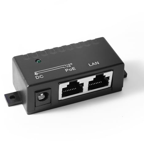REVODATA Gigabit PoE Injector 10/100/1000Mbps Ethernet Adapter, 5V-57V Passive Power Supply for IP Cameras, AP, VoIP Phones - Wall Mountable(PSE310G)