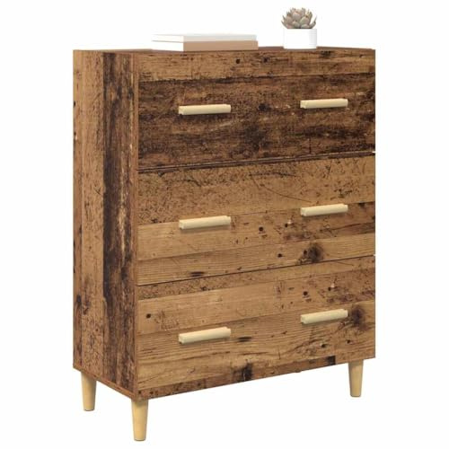 vidaXL Sideboard Old wood 34 x 69.5 x 90 cm Engineered wood, Stylish Living Room Cabinet, Minimal Design, Rectangular Sideboard, Multifunctional Storage, Organized Home Cabinetry