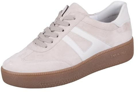 Semler Kristin Damen Sneaker Low Leder und Veloursleder | Sneaker, camel-creme, Beige, Schnürung, TR-Luftpolstersohle rutschfest, Damen, Schuhe