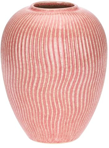 THUN - Anfora media rigata rosa, Eleganza Esotica - Gres, 18.5x18.5x24
