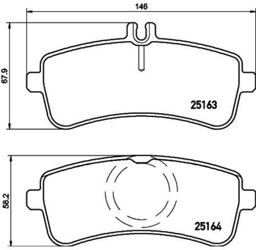 TEXTAR 2516301 Bremsbelagsatz Bremsbeläge Hinten mit Zubehör