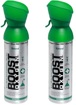 Boost Oxygen Pocket-Größe Neutral (ohne Aroma) 5L-Dose | Atemunterstützung für aerobe Regeneration, Höhe, Leistung & Gesundheit (2er-Pack)