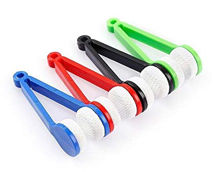 FTVOGUE Cepillo limpiador de cristales de microfibra para gafas (rojo)