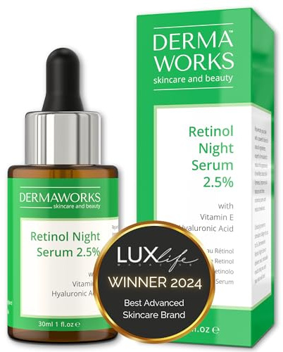 RETINOL SERUM HOCHDOSIERT TESTSIEGER - Pigmentflecken Entferner Gesicht - Altersflecken Entfernen - Poren Verkleinern - Retinal Gesichtsserum - Gesichtspflege Damen und Männer von DERMAWORKS