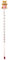 Lantelme Babyflaschen Thermometer Glas 24cm lang Temperatur 10°C - 110°C Analog | Bärchen Figur in rosa für Babynahrung | Lebensmittelthermometer Flaschenthermometer für Baby Kleinkind