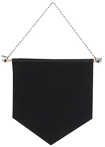 Vosarea Pin Display Wimpel Banner Emaille Revers Pin Badge Flagge Plain Blank Leinwand Wand Banner (Schwarz/S)