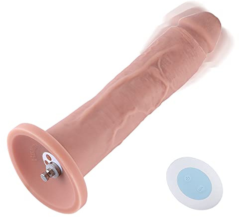HISMITH 10,2 Vibrations-Dildo mit 3 Geschwindigkeiten+4 Modi mit KlicLok-System - Leicht gekrümmter Silikondildo für fortgeschrittene Anwender-9,45einsteckbare Länge,Umfang 6,4,Durchmesser 2,08