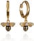 namana Bienen-Ohrringe für Frauen mit Hummel-Anhänger, goldene Bienen-Charms-Ohrringe, kleine Creolen für Damen und Mädchen, Sterling Silber Creolen