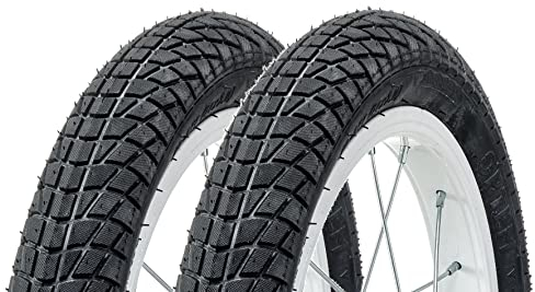 RV-Parts 2x 14 Zoll 14x1,75 City Fahrrad Reifen, Schwarz, Drahtreifen, Trekking/MTB Profil, Mehrfach-Drahtkern, für Trekkingrad und Mountainbike