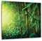 Feeby Wanddeko Bambus Dschungel Natur 40x40 cm Bild Kunstdruck modern Exotik Tropen Grün