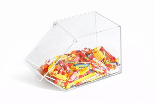 Clear Acrylic Pick ‘n’ Mix Sweet Dispenser – Single Sweet Bin – Candy Display & Storage Unit