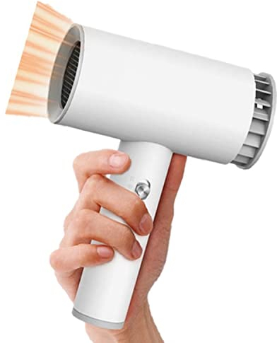 Secador de pelo inalámbrico recargable por USB, secador de pelo inalámbrico portátil con aire frío y caliente, mini secador de mano de viaje, uso en cualquier momento y en cualquier lugar