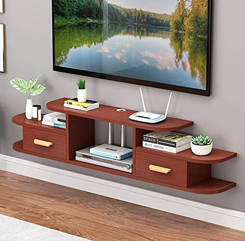 TV-Schrank zum Aufhängen an der Wand, robuster, langlebiger, schwebender TV-Ständer, Organizer-Aufbewahrungsschrank für TV-Komponenten für Wohnzimmer, Schlafzimmer/A / 120 cm