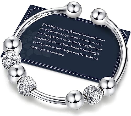 J.Fée Anxiety Ring Silber 925 Verstellbar Angstring Stressring | Spinner Ring Stressring Silber Ringe Frauen Ringe Damen, Schmuck Damen Geschenke Frauen