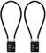 RESET-204 Cadenas à Code 4 Chiffres, Câble de 50 cm en Acier, Diamètre de 5 mm, Idéal pour Valises, Casiers, Cadenas Casier Collège, Bagages, Armes, Poubelles, Casques, Pack de 2