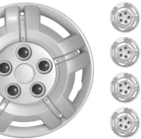 4X Radkappen Radzierblenden Radblenden für Auto KFZ PKW 16 Zoll Silber ABS