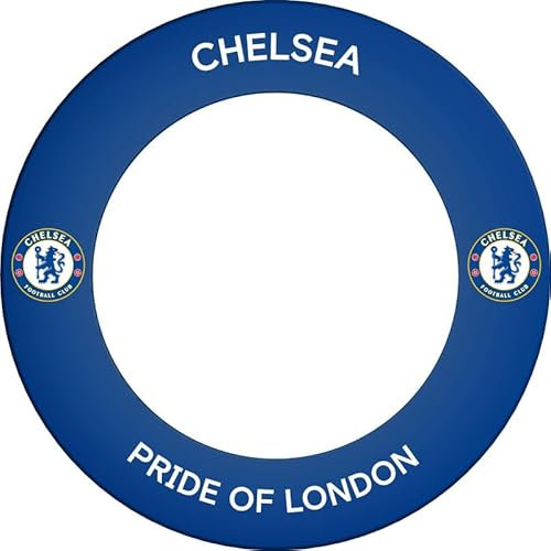 FOCO Offizielles Lizenzprodukt des Chelsea Football Club The Blues FC Dartscheibe und Darts Surround Pride of London, London (SU175)