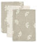 Jollein 536-848-67041 Twig Lot de 3 Gants de Toilette Olive/Blanc (15 x 20 cm)