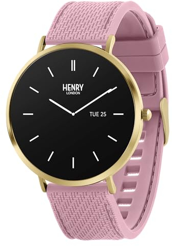 Henry London Damen Cobweb Pink Silikon Armband Fitness Amoled Smart Watch