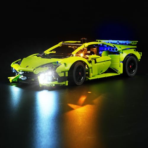 cooldac Led Licht Kit Kompatibel mit Lego 42161 Lamborghini Huracán Tecnica, Kreative Dekorlichter Set Kompatibel mit Lego Technic 42161 Lamborghini Huracan Bausteine Modell.