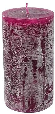 Stumpenkerze durchgefärbt 15 x Ø 8 cm (Beere)