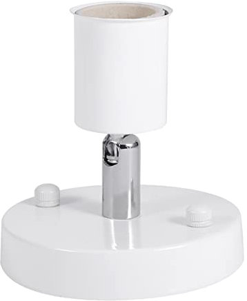 Lampada da Soffitto Moderna Vintage con Portalampada, Rotazione di 180°, Facile da Installare, 4 Opzioni di Colore per Lampadine a Vite E27 (Bianco)