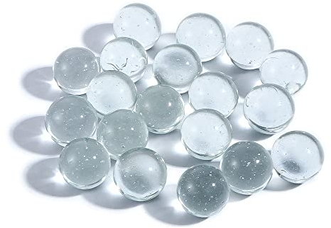 20 Stück 10 mm 14 mm 16 mm Glaskugeln transparent massiver Marmor, runde Marmorperlen Flipper Maschine Murmeln, klare Glasmurmeln (16 mm)