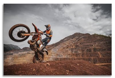 JLTC Motocross-Poster KTM 300 EXC Extremsport-Poster, dekoratives Gemälde, Leinwand, Wandposter und Kunstdruck, modernes Familienschlafzimmer-Dekor-Poster, 50 x 75 cm