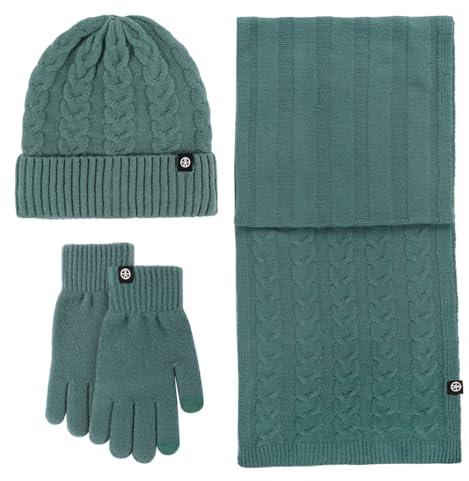 Ensemble Bonnet Écharpe Femme Ensemble Bonnet Gant Echarpe Femme Ensemble De D'Hiver En Tricot Pour Femmes Et Hommes, Chapeau Chaud, Longue Écharpe Gants Ski Hiver