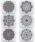 6 Stück Groß Mandala Schablonen, Mandala Wand Schablonen, Schablonen Zeichnen Set, für Scrapbooking Zeichnung Verfolgung DIY Möbel Boden Dekor Wände Fliesen Holz Stein Scrapbook Tagebuch Home