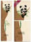 Panda Messlatte für Kinder mit Namen Niedlicher Pandabär - 120-180 cm - Holz