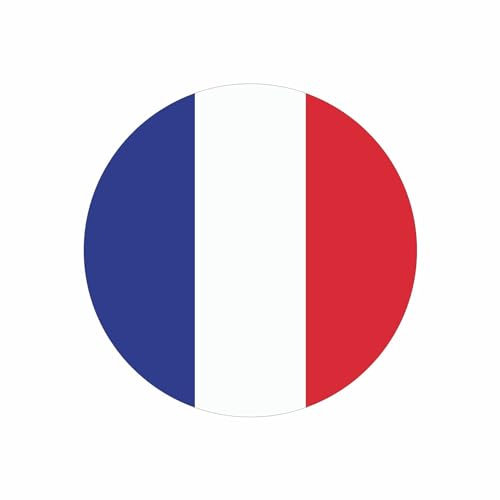 Frankreich Aufkleber 8cm Rund France Flagge Fahne Runde Vinyl Stickers EM WM
