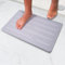 Pure 4Home - Stone Bath Mat | Badematte Stein | Diatomite Stone Bath Mat | 60cm x 39cm Stein Badematte Quick Dry | Seinmatte Badezimmer | Stone Quick Drying Mat (Linias Rectas Gray)