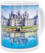 DESSAPT Arts - Château de CHAMBORD - Mug en Céramique 325 ml - Tasse-Cadeau Unique avec les Magnifiques Vues du Château - Imprimé en France - Cadre Classique Bleu