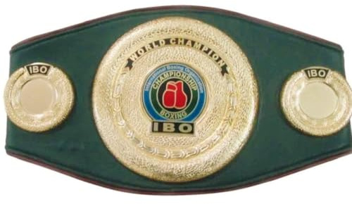IBO World Boxgürtel für Erwachsene, volle Größe, 3D-Design, I B O
