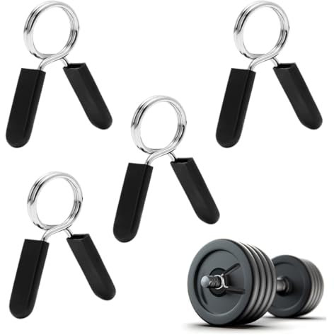 ZORTVUL 4 Stück Hantelstange Federverschluss, 25Mm Hantelklemmen Hantelverschlüsse Stahl Federverschlüsse Federverschlüsse Hantel Klammern Federclip Hantel Hantel Verschluss Für Kraftsport, Fi