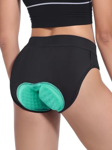 BERGRISAR Damen Radunterhose Fahrradhose 4D Gepolstert Fahrrad Rennrad Unterhosen Atmungsaktive Elastischel Schwarz M