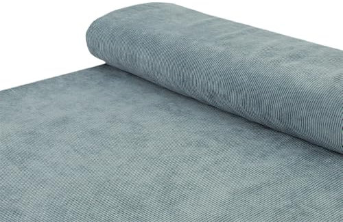 Cord Stoff Hochwertiger Cordstoff für kreative Projekte grau - Meterware ab 25 x 150 cm - Stoff zum Nähen