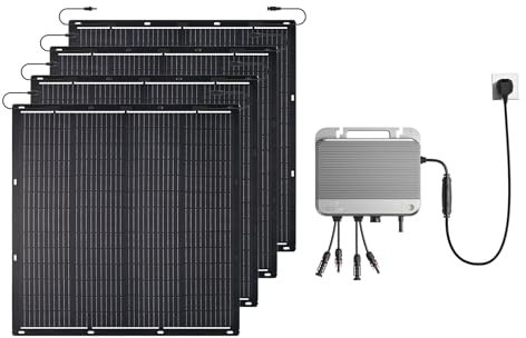 Zendure SolarFlow 800 - Micro-onduleur Hybride Intelligent 1200W MPPT, Rendement énergétique de 96%, Puissance AC bidirectionnelle de 800 W, avec Panneau Solaire Flexible 920W (4 * 230W)