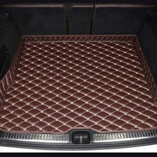 Auto Kofferraum Schutzmatte für Skoda Octavia Combi RS 4 (IV) NX5 I 2020-2024, Anpassen Leder Kofferraumwanne Cargo Wasserdicht Kratzfeste Staubdicht Interieur Zubehör,G/Coffee