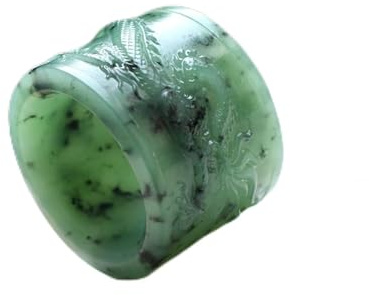 DQZRTUECA Natürlicher Edelstein Jade Band Ring, Echter Jade Handgemachter Drache Hetian Grüner Jade Ring Männlicher und weiblicher Jade Ring Jade Geschenkringe Herrenringe(12)