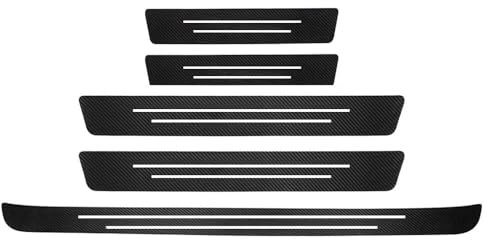 LFUPING 4 Stück Auto Carbon Fiber Einstiegsleisten Türschweller für Audi A4 S4 RS4 B5 B6 B7 B8 B9 1996-2023, Auto Einstiegsleisten Türschweller Aufkleber