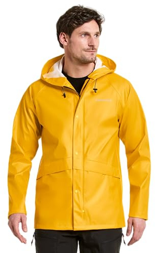 Didriksons Men's Waterproof Rain Jacket Windproof Avon Yellow