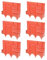 LIOOBO 6Pièces Bordure de Jardin Plastique Émulation Clôture Rouge Décoration Pratique pour Séparer Pelouse et Jardin pour Pots de Fleurs et